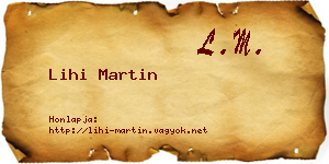 Lihi Martin névjegykártya